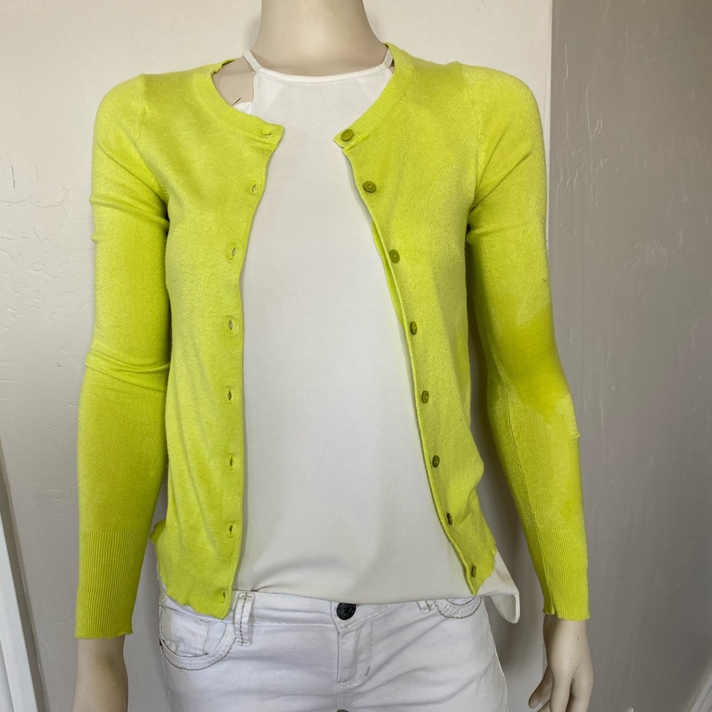 Express Light Green Button Cardigan - image 1